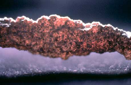 Close-up of a fulgurite